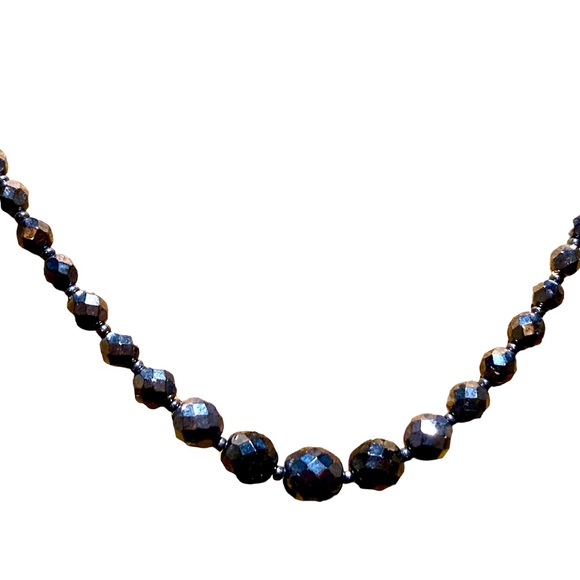 Shimmering Black Crystal Necklace. Great for layering.! - Picture 3 of 5